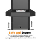 Modern Shade 6‘x 8‘ Gazebo featuring rustproof steel roof, practical storage shelves and lighting hook weather-resistant for backyard bbqs Black