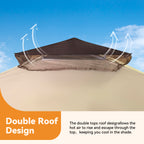 Pop Up Gazebo11'x11', Double Ventilated Roof, Waterproof UV Protected Canopy with Mosquito Netting, Portable Party Tent with Backpack