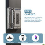 FONA 10'x12' Aluminum Louvered Pergola, Adjustable Roof, USB Charging, Black for Patio