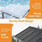 FONA Grill Gazebo 6' x 8' with Galvanized Steel Roof and Pergola Extension, BBQ Gazebo with UV Blocking & Waterproof Design, Grill Canopy with Shelves, Rust-Resistant, Transfer Gray