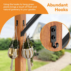 Modern Shade 6‘x12’ Hardtop Grill Gazebo with Shelf, Bottle Opener and Hooks, Rustproof Wood-Look Aluminum Design for Backyard Garden and Patio Brown