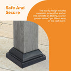 Modern Shade 6'x8' Grill Gazebo Galvanized Steel Roof W/Pergola UV-Waterproof Canopy Rust-Resistant Frame with Shelves in Transfer Gray