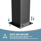 FONA 10'x12' Aluminum Louvered Pergola, Adjustable Roof, USB Charging, Black for Patio