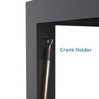 FONA 10'x10' Aluminum Louvered Pergola, Adjustable Roof, USB Charging, Black for Patio