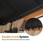 Modern Shade 10'x12' Hard Top Gazebo W/ Solar LED light