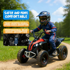 FONA 49CC Kids ATV - 2-Stroke Gas Powered Mini Quad with Front/Rear Disc Brakes, Speed Limiter, Supports 300 LBS