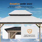 Modern Shade 10' x 12' Hardtop Patio Gazebo with LED Strip Light