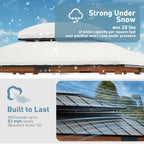 FONA 12'x16' Rosewood Cedar Grill Gazebo,Double Galvanized Steel Roof & Sturdy Hooks for Backyard