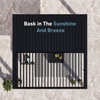 FONA 10'x10' Aluminum Louvered Pergola, Adjustable Roof, USB Charging, Black for Patio