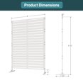 Modern Shade Outdoor Metal Privacy Screen - 72"H x 48"W 4-Panel White Stable Freestanding Patio Screen