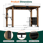 FONA Woodberry 6'x12' Cedar Framed Hard Top Gazebo