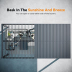 Modern Shade 10'x20' Louvered Pergola Waterproof adjustable roof with USB charging deck, reinforced steel frame and integrated drainage system