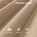 Modern Shade 10‘x12’ Pergola Privacy Curtains and Zippered Mosquito Netting Universal 6-Panel Replacement Sidewalls Khaki