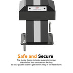 Modern Shade 12' x 16' Steel Hardtop Gazebo with LED Lights, Double Roof, USB Ports, Curtains, Black