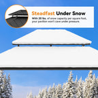 Modern Shade 12'x14' Hard Top Gazebo W/ Solar LED light