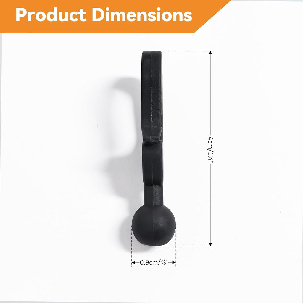 Modern Shade 36 Packs Plastic Hooks for Mosquito Netting and Gazebo Curtains, Smooth Gliding, Rustproof,Multipurpose Use