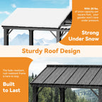 FONA 6x8 Modern Shade Grill Gazebo with Galvanized Steel Roof,Waterproof,Rust-Resistant,4-Season Use