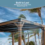 FONA 12'x16'Cedar Wood Gazebo with Hardtop Slope Roof,Snow Load&High Wind Support for Backyard,Garden