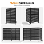 Modern Shade 72"x48" Freestanding Privacy Panel - Black Outdoor Screen for Instant Patio/Deck Privacy & Space Division