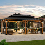 Modern Shade 12'x20' Hard Top Gazebo W/ Solar LED light