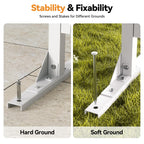 Modern Shade 72"x48" Freestanding Privacy Panel - White Decorative Screen for Patio/Deck Privacy & Space Division