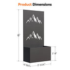 Modern Shade Black Freestanding Metal Privacy Screen Room Divider with Flower Box