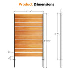 Modern Shade 5'x3' Privacy Fence (4 Panels) - Solid Wood Screens for Decks/Balconies, Conceal AC Units & Trash Cans Cedar Brown