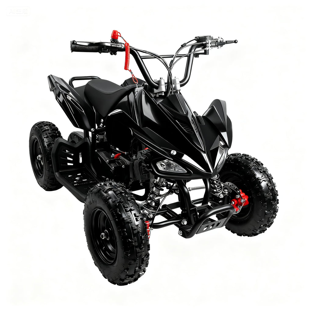 FONA Kids Gas ATV 50CC: 2-Stroke Mini Quad with Front/Rear Disc Brakes, Speed Control, Supports 300 LBS（Winnie）