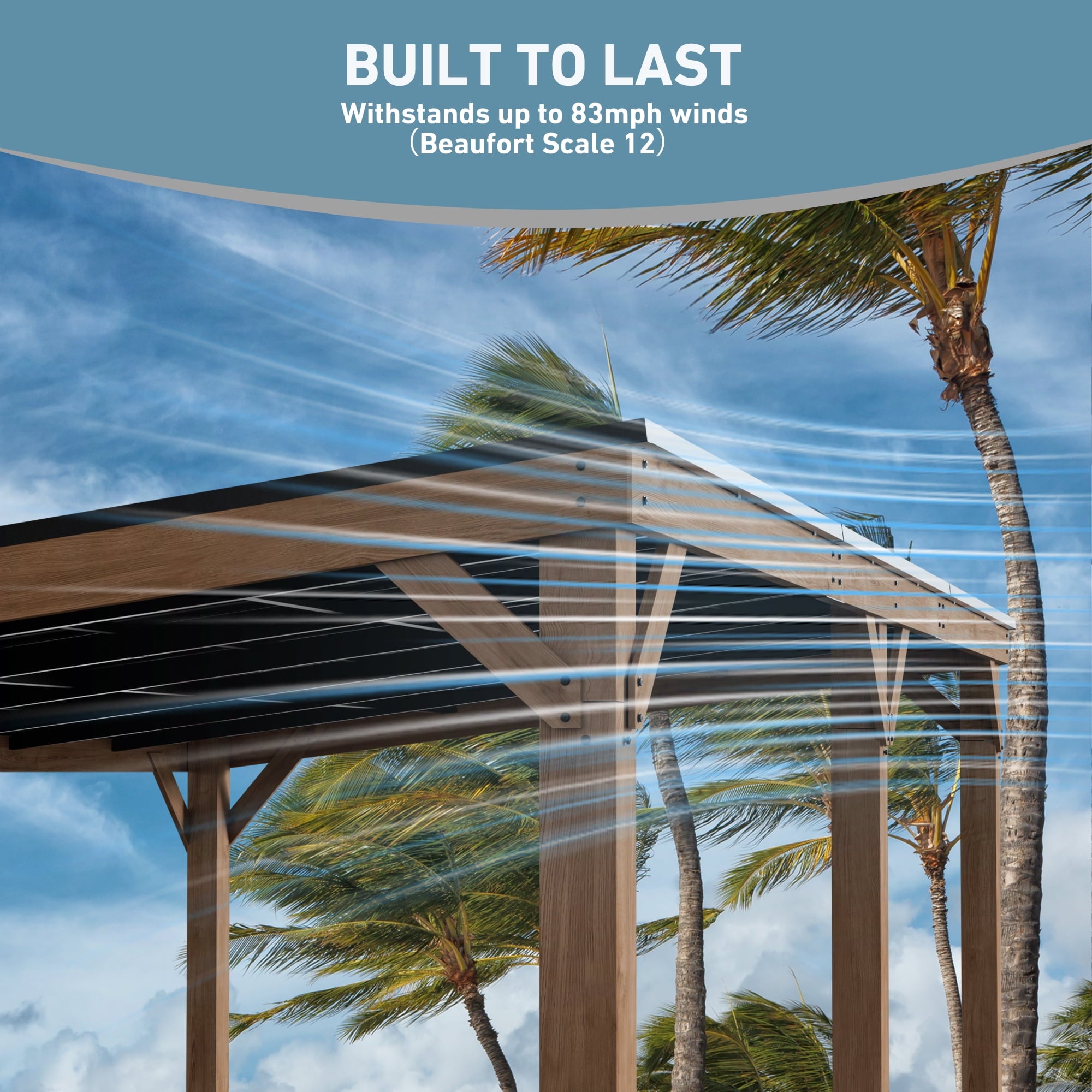 FONA12' x 20' Cedar Wood Hardtop Gazebo, Rot-Resistant Grill Shelter for Backyard or Patio