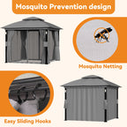 8'x8' Soft Top Gazebo with Bluetooth Speaker