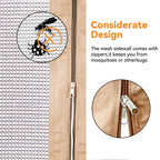 Covered Outdoor Gazebo Mosquito Netting Replacement Universal 4-Panel Sidewalls 10' x 10', Outdoor Gazebo Mosquito Nettings with Double Zipper (Mosquito Net Only)