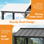 Modern Shade 6'x8' Grill Gazebo 4-Season Galvanized Steel Roof with UV-Blocking Waterproof Canopy, Rust-Resistant Frame & Extended Overhang