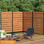 Modern Shade 5ft H x 3.3ft W No-Dig Wood Privacy Fence Panel, Outdoor Screen for Patio/Deck