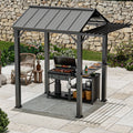 FONA 6x8 Modern Shade Grill Gazebo with Galvanized Steel Roof,Waterproof,Rust-Resistant,4-Season Use,Closed Out