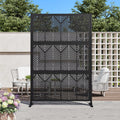 Modern Shade 4x6 FT Metal Privacy Screen - Geo Forest