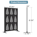 Modern Shade 4x6 FT Artistic Metal Privacy Screen - Tropic Rows