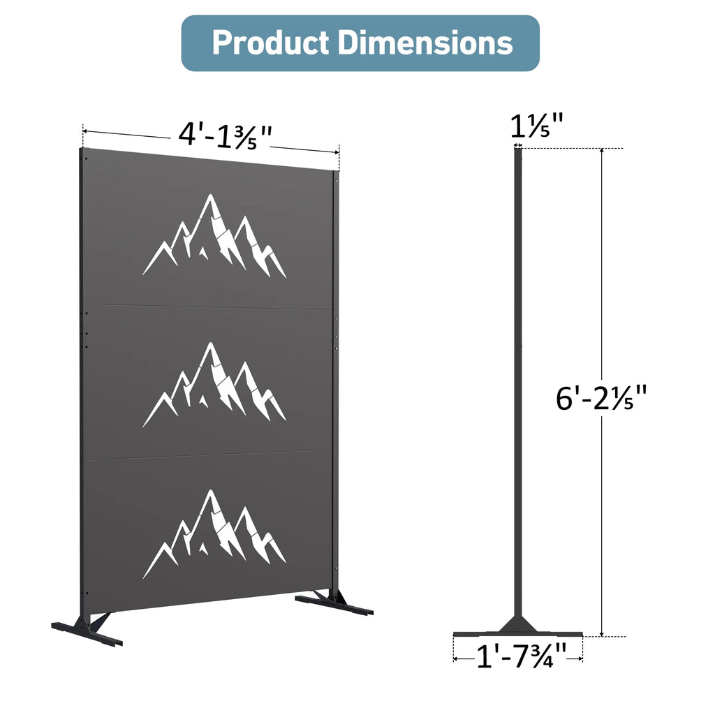 Modern Shade 4x6 FT Metal Privacy Screen - Summit Horizon