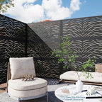 Modern Shade 4x6 FT Metal Privacy Screen, Freestanding Outdoor Decorative Panel, (Ripple Flow)