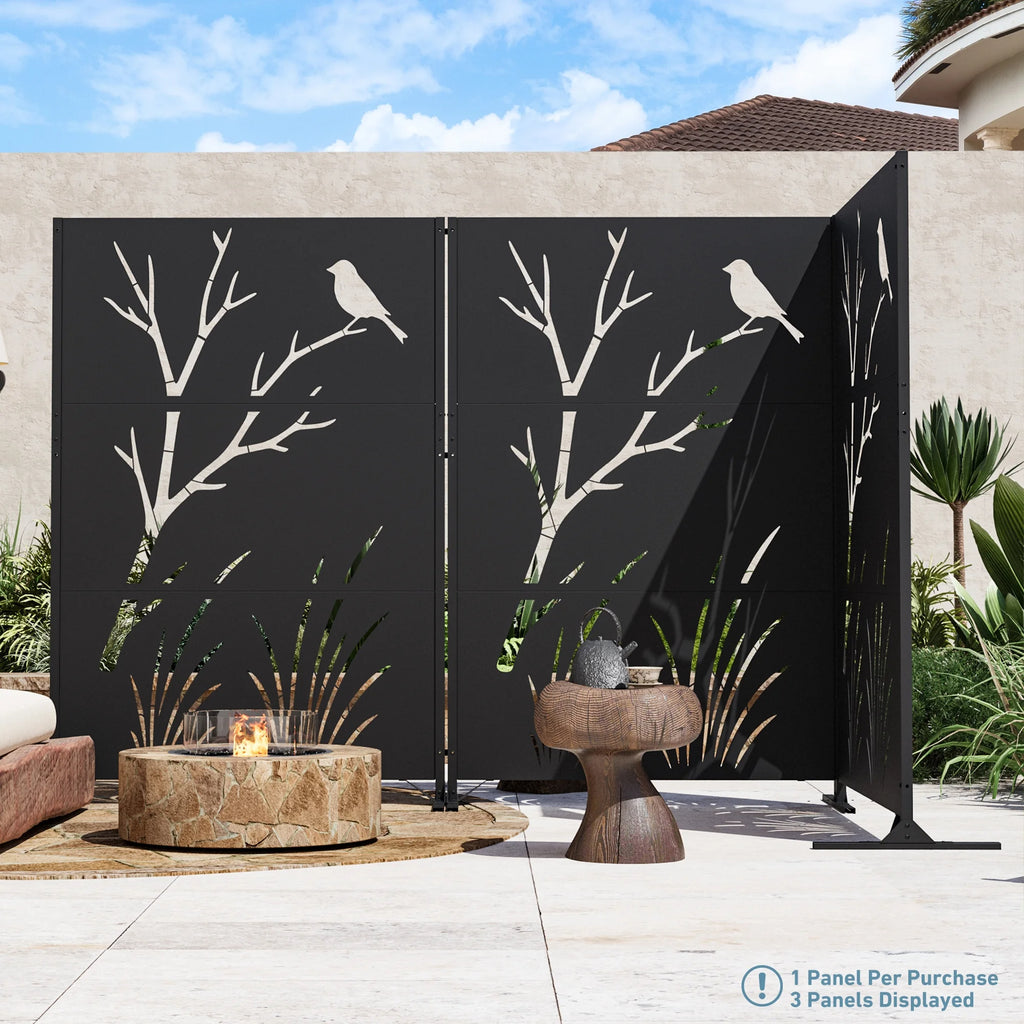 Modern Shade 4x6 FT Metal Privacy Screen - Perch & Meadow