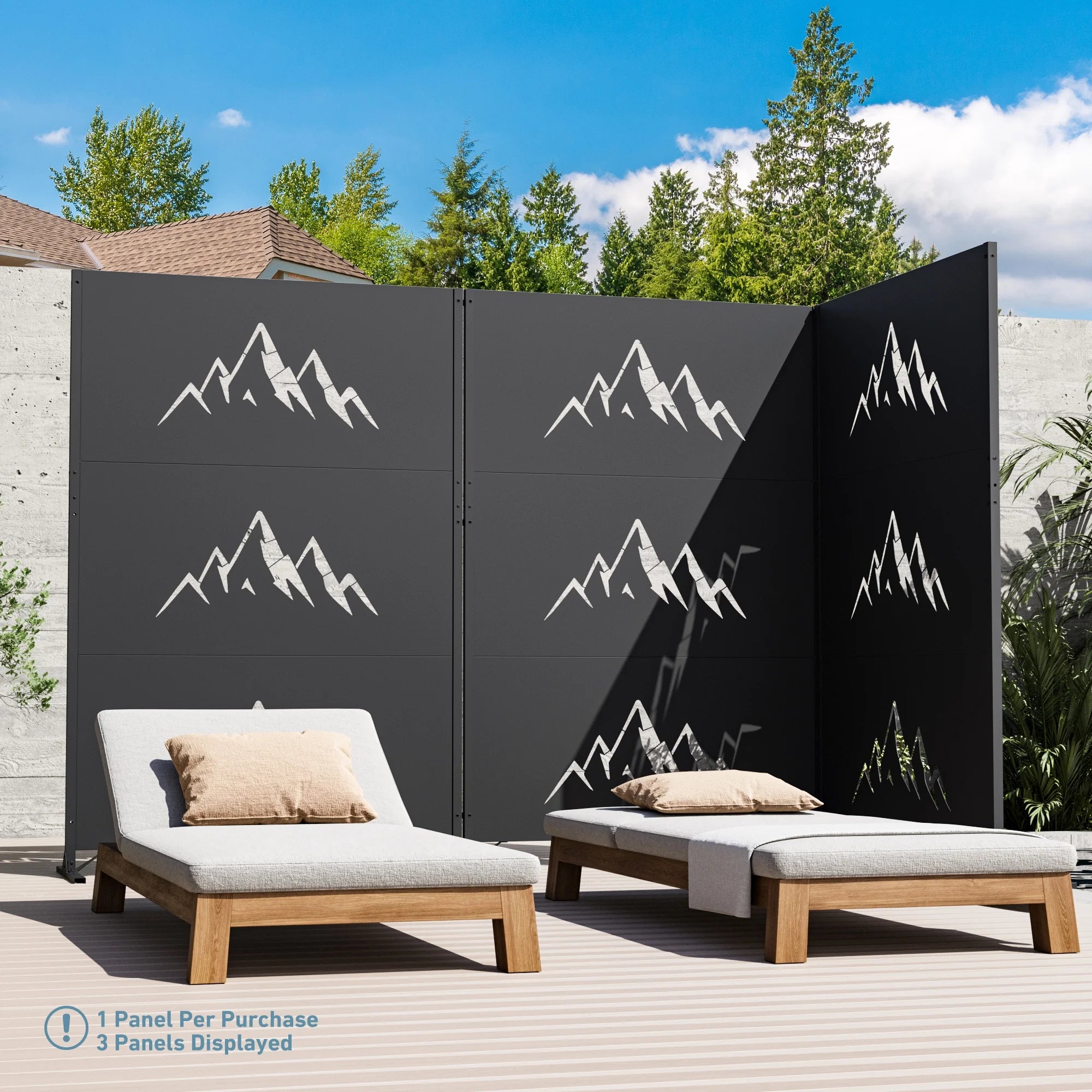 Modern Shade 4x6 FT Metal Privacy Screen - Summit Horizon
