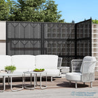 Modern Shade 4x6 FT Metal Privacy Screen - Geo Forest
