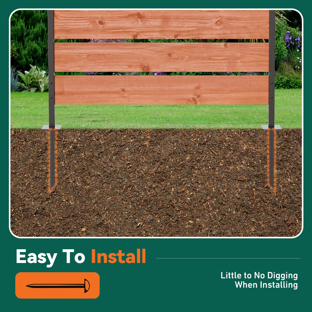 Modern Shade 5'x3' Natural Wood Privacy Fence Screen (4 Panel) - Outdoor Deck/Balcony Panel, Conceals Trash Cans/AC