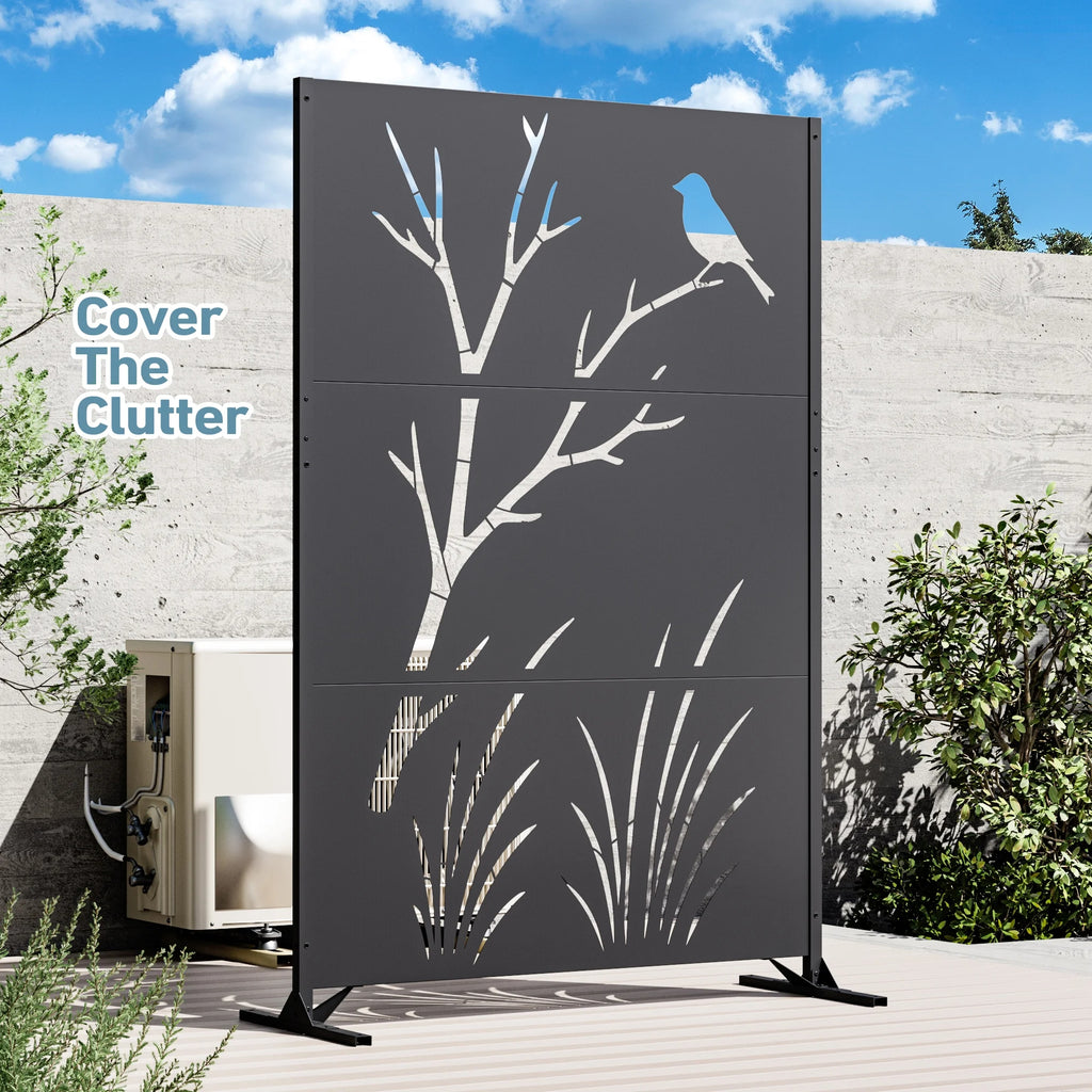 Modern Shade 4x6 FT Metal Privacy Screen - Perch & Meadow