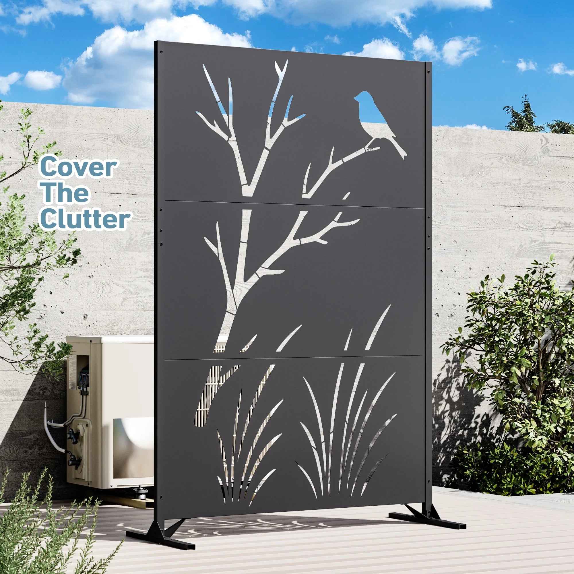 Modern Shade 4x6 FT Metal Privacy Screen - Perch & Meadow