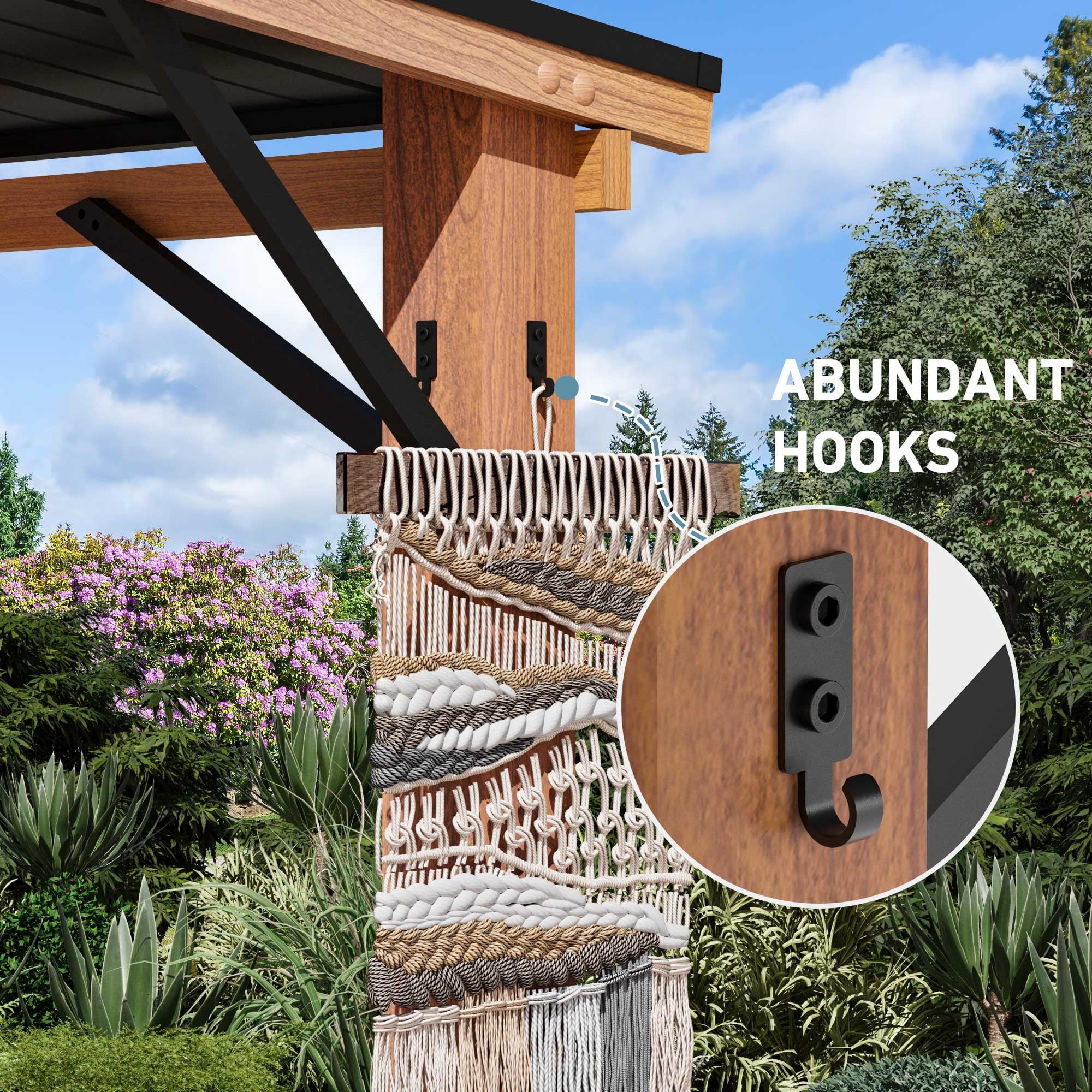 Covered Outdoor 6' x 12' Cedar Wood Gazebo with Hardtop Slope Roof,Permanent Grill Gazebo for Outdoor Backyard Brown