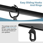 Covered Outdoor 10‘ x12’ Gazebo Replacement Mosquito Net 4 Panel Easy Install Grey