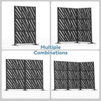 Modern Shade 4x6 FT Artistic Metal Privacy Screen - Slant Linea