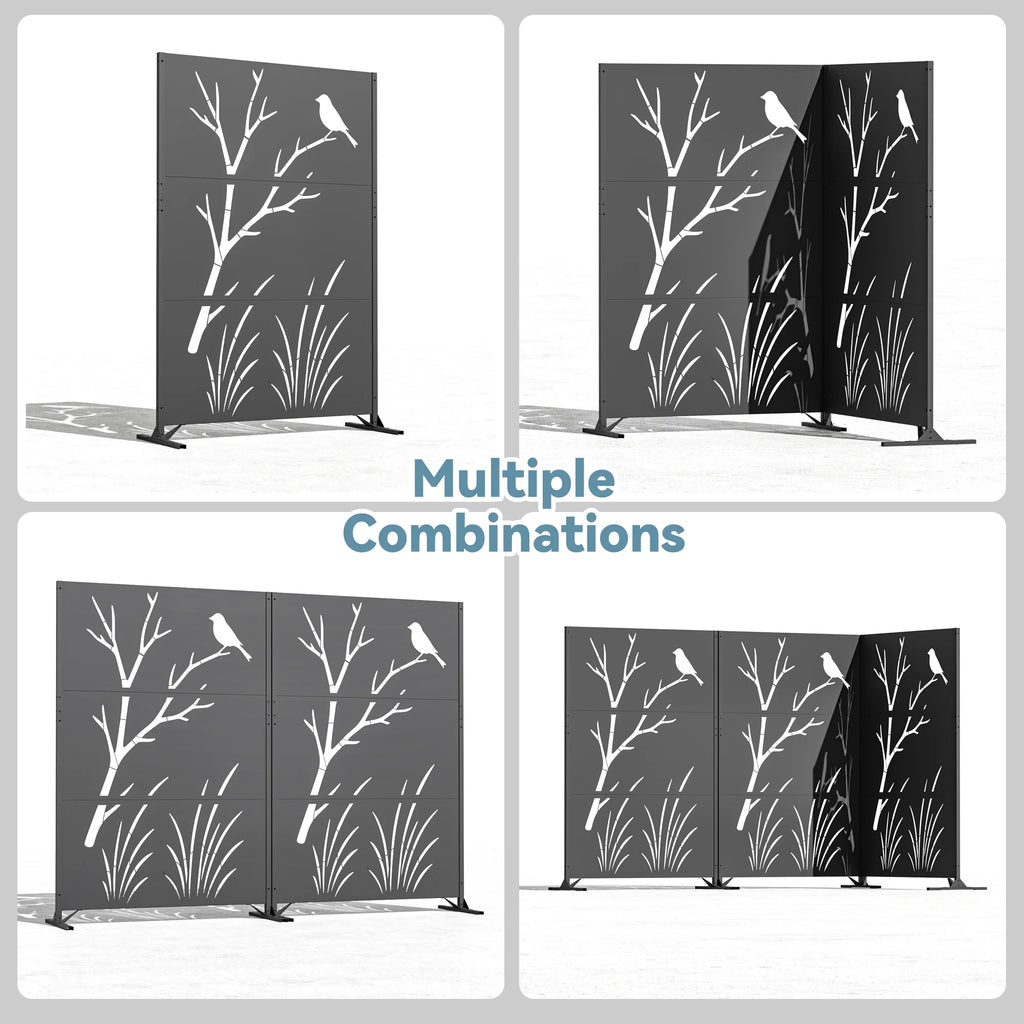Modern Shade 4x6 FT Metal Privacy Screen - Perch & Meadow