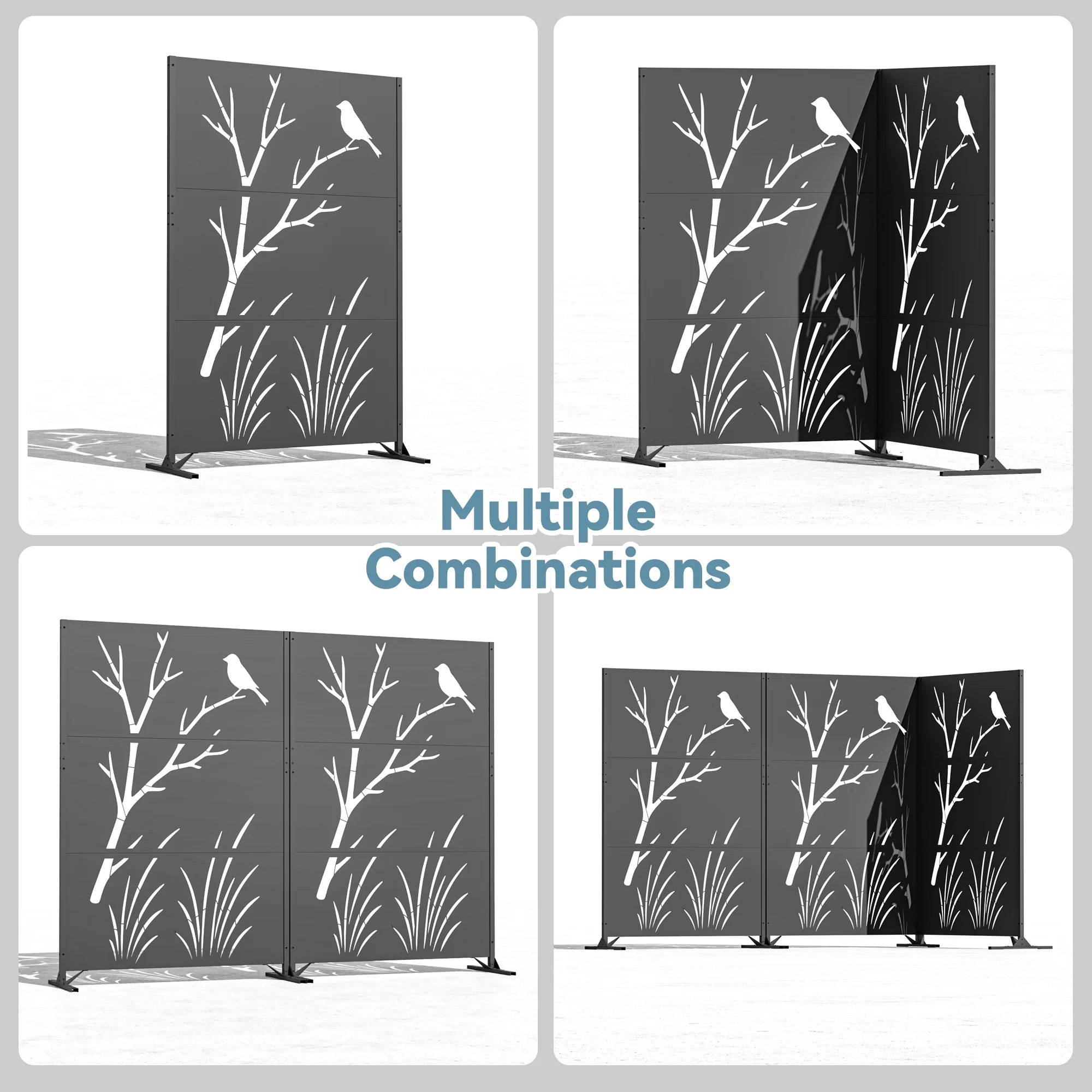 Modern Shade 4x6 FT Metal Privacy Screen - Perch & Meadow