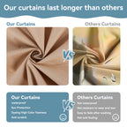 Covered Outdoor Universal 12' x24' Gazebo Curtain Replacement 6 Panel Waterproof Sidewalls Curtain Only